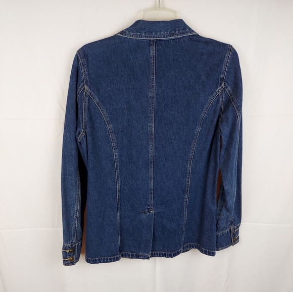 Vintage St. John's Bay Blue Jean Denim Long Sleeve Button Up Jacket Size M - Picture 3 of 9